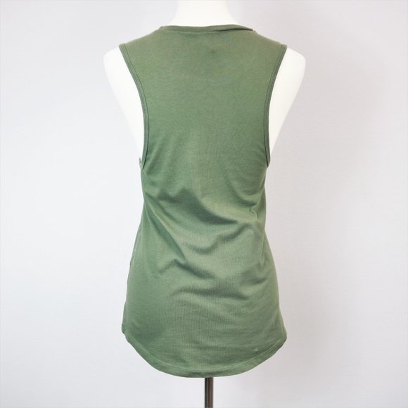 Bella Canvas Olive Green Humanity Heart Thorns Graphic Tank Top Women’s Size M - Picture 12 of 16